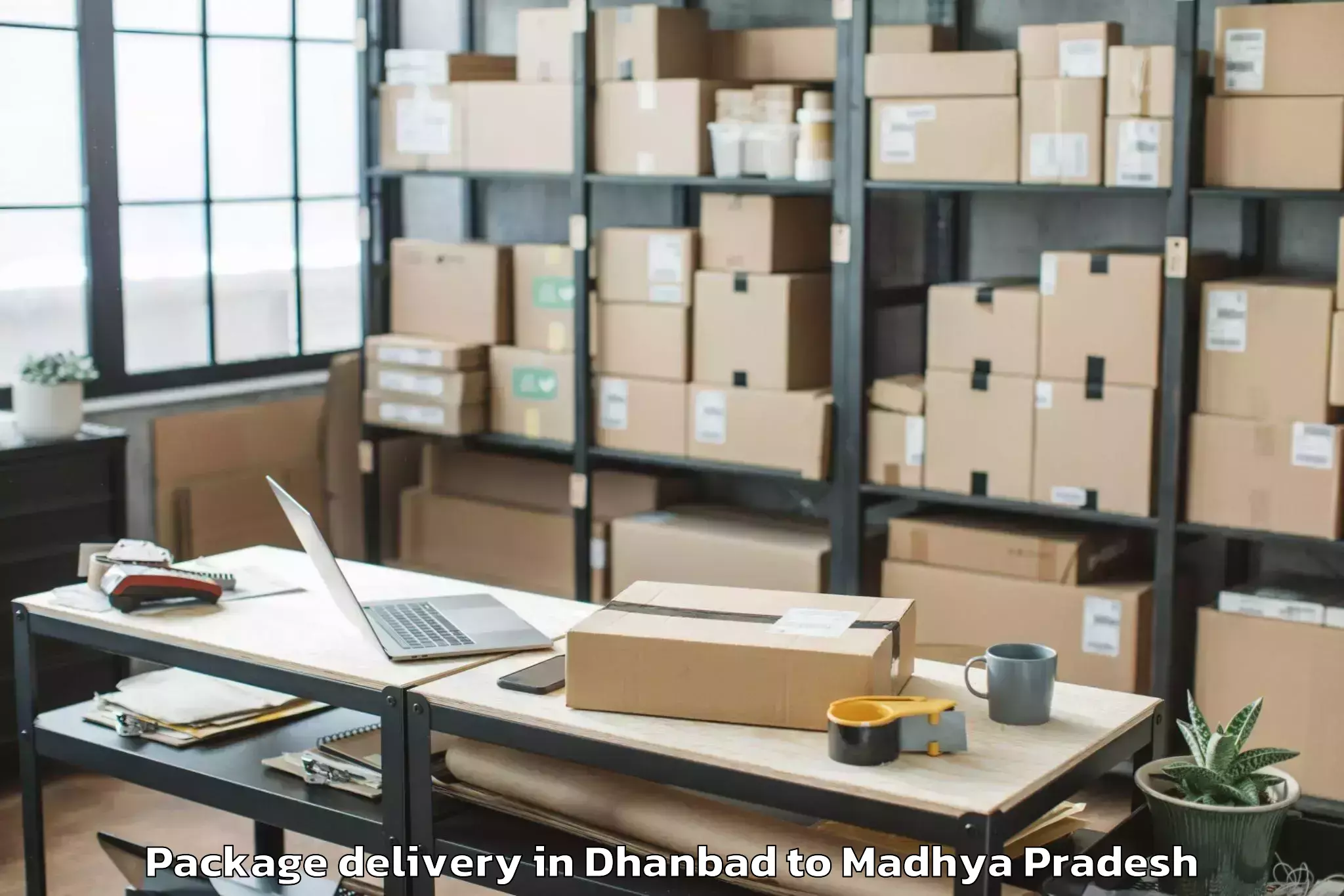 Quality Dhanbad to Rehatgaon Package Delivery